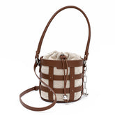 Large-Capacity Round Bucket Shoulder Bag - Shah S. Sahota